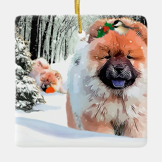 SNEEUWDAG CHOW ORNAMENT (Voorkant)