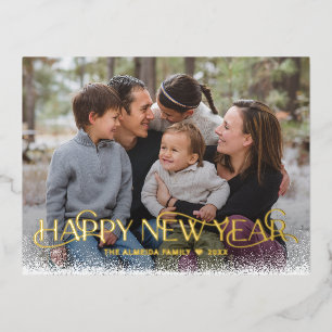 Sneeuwdag FOLIE Gelukkig Nieuwjaar vakantie Briefk Feestdagen Briefkaart