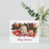 Sneeuwdag Foto Briefkaart Holiday Card (Staand voorkant)