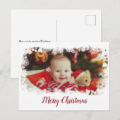 Sneeuwdag Foto Briefkaart Holiday Card (Voorkant / Achterkant)