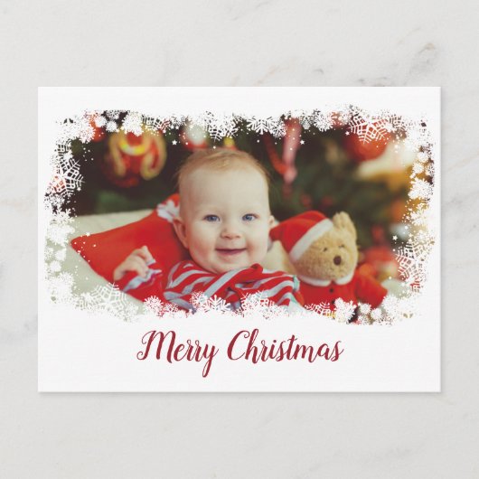 Sneeuwdag Foto Briefkaart Holiday Card (Voorkant)