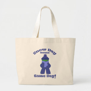 Sneeuwdag Gamer Winter Koude Meeple Plezier Grote Tote Bag