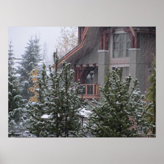 Sneeuwdag in Whistler, B.C. Poster (Voorkant)