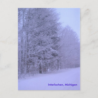 sneeuwdag, Interlochen, Michigan Briefkaart