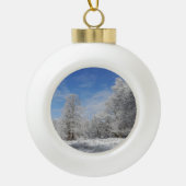 sneeuwdag keramische bal ornament (Voorkant)