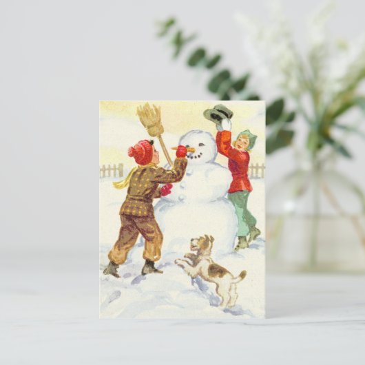  SNEEUWDAG KINDERSPLAY BRIEFKAART (Staand voorkant)