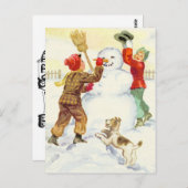  SNEEUWDAG KINDERSPLAY BRIEFKAART (Voorkant / Achterkant)