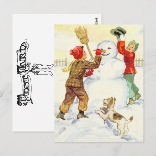 SNEEUWDAG KINDERSPLAY BRIEFKAART (Voorkant / Achterkant)