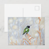 Sneeuwdag Kolibrie Schilderij Briefkaart (Voorkant / Achterkant)