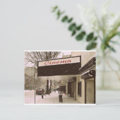sneeuwdag op de bioscoop briefkaart (Staand voorkant)