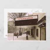 sneeuwdag op de bioscoop briefkaart (Voorkant / Achterkant)