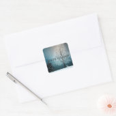 Sneeuwdag, sneeuwbedekking, Bunny Vierkante Sticker (Envelop)
