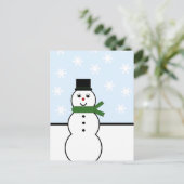 Sneeuwdag Snowman Briefkaart (Staand voorkant)