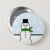 Sneeuwdag Snowman Button (Voorkant /achterkant)
