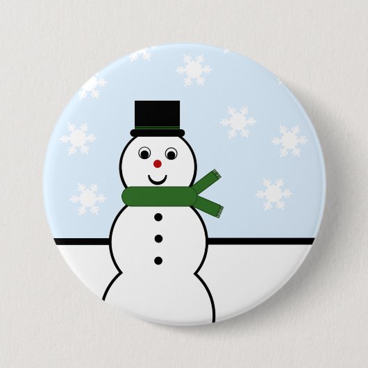 Sneeuwdag Snowman Button (Voorkant)