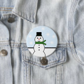 Sneeuwdag Snowman Button (In situ)