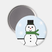 Sneeuwdag Snowman Magnet (Voorkant / Achterkant)