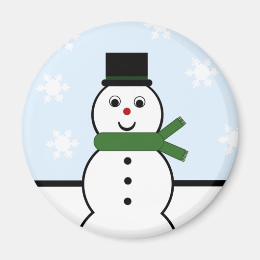 Sneeuwdag Snowman Magnet (Voorkant)