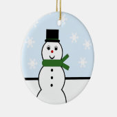 Sneeuwdag Snowman Round Ornament (Rechts)