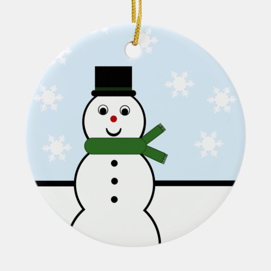 Sneeuwdag Snowman Round Ornament (Voorkant)