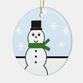Sneeuwdag Snowman Round Ornament (Links)