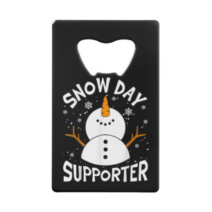Sneeuwdag-supporter Snowflake Funny Teacher Christ Creditkaart Flessenopener