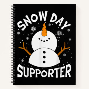 Sneeuwdag-supporter Snowflake Funny Teacher Christ Notitieboek