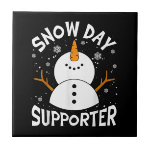Sneeuwdag-supporter Snowflake Funny Teacher Christ Tegeltje