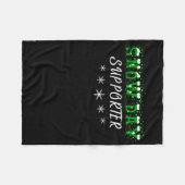 Sneeuwdag Supporter Vrolijk Kerstfeest Fleece Deken (Voorkant (Horizontaal))