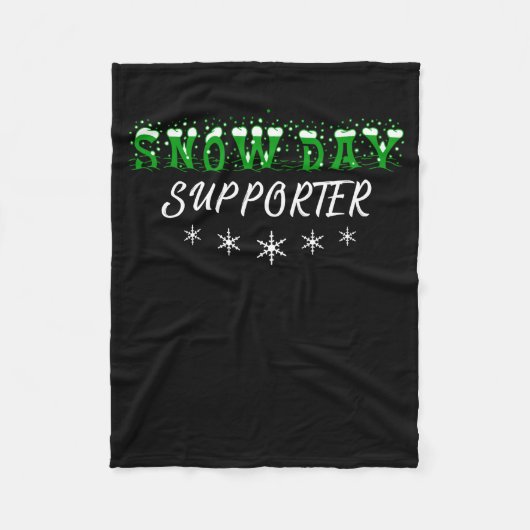 Sneeuwdag Supporter Vrolijk Kerstfeest Fleece Deken (Voorkant)