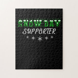 Sneeuwdag Supporter Vrolijk Kerstfeest Legpuzzel