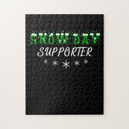 Sneeuwdag Supporter Vrolijk Kerstfeest Legpuzzel (Verticaal)