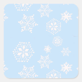 sneeuwdag vierkante sticker