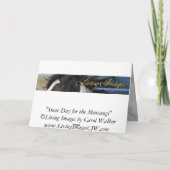 Sneeuwdag voor het Wenskaart van de mosterdpaarden Kaart (Achterkant)