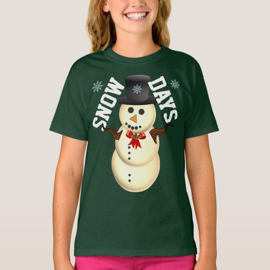 sneeuwdagen t-shirt (Voorkant)