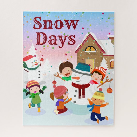 Sneeuwdagen Winterpuzzel Legpuzzel (Verticaal)