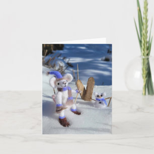Sneeuwdagmuis voor elke gelegenheid blanco Kaart