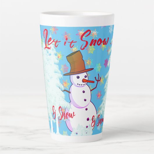 Sneeuwdagwarme Drink Latte Mok (Voorkant)