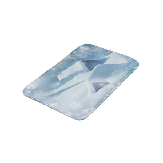 Sneeuwdak in een bos badmat (Gekanteld)