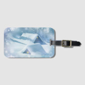 Sneeuwdak in een bos bagagelabel (Voorkant (horizontaal))