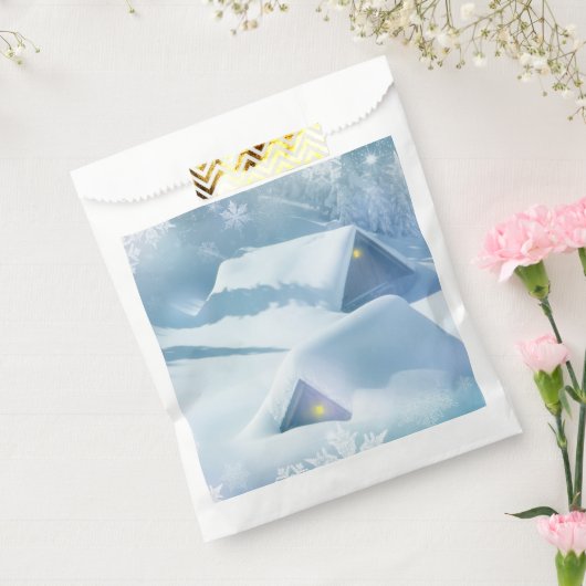 Sneeuwdak in een bos bedankzakje (Gezegeld)