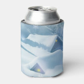 Sneeuwdak in een bos blikjeskoeler (Blikje Voorkant)