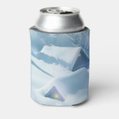 Sneeuwdak in een bos blikjeskoeler (Blikje Achterkant)