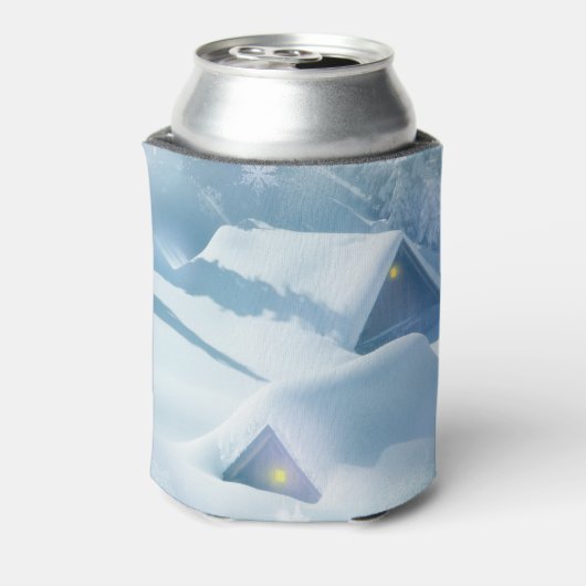 Sneeuwdak in een bos blikjeskoeler (Blikje Achterkant)