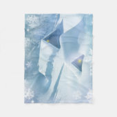 Sneeuwdak in een bos fleece deken (Voorkant)