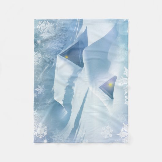 Sneeuwdak in een bos fleece deken (Voorkant)