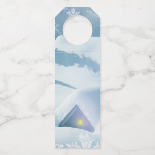 Sneeuwdak in een bos flessenhanger (Voorkant)