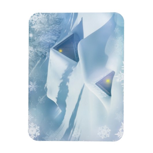 Sneeuwdak in een bos magneet (Verticaal)