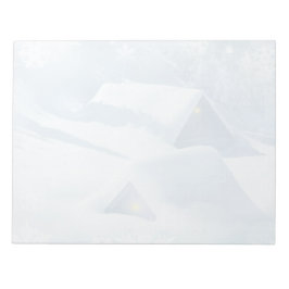 Sneeuwdak in een bos notitieblok