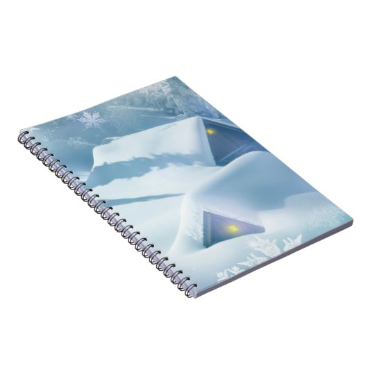 Sneeuwdak in een bos notitieboek (Rechterzijde)